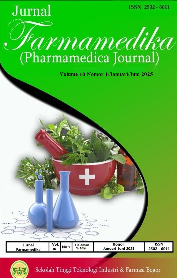 Jurnal Farma Medika : Evaluasi Sediaan Gel Ekstrak Etanol 96% Daun Jambu Biji (Psidium guajava L.) dengan Carbopol Ultrez 20 Sebagai Gelling Agent