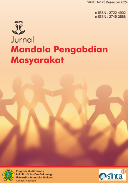 Jurnal Mandala Pengabdian Masyarakat : Pemanfaatan Jahe Merah sebagai Imunomodulator di Kelurahan Klender Jakarta Timur