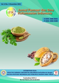 Jurnal Farmasi dan Ilmu Kefarmasian Indonesia Vol. 8 No.3 Desember 2021 Terakreditasi Sinta 2
