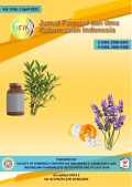 Jurnal Farmasi dan Ilmu Kefarmasian Indonesia Vol. 9 No.1 April 2022 Terakreditasi Sinta 2