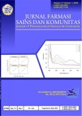 Jurnal Farmasi Sains dan Komunikasi Vol.17 No.1 2020 Terakreditasi Sinta 2