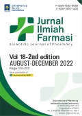 Jurnal Ilmiah Farmasi Vol.18 No. 2 Agustus - Desember 2022 Terakreditasi Sinta 3