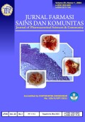 Jurnal Farmasi Sains dan Komunikasi Vol.20 No.1 2023 Terakreditasi Sinta 2
